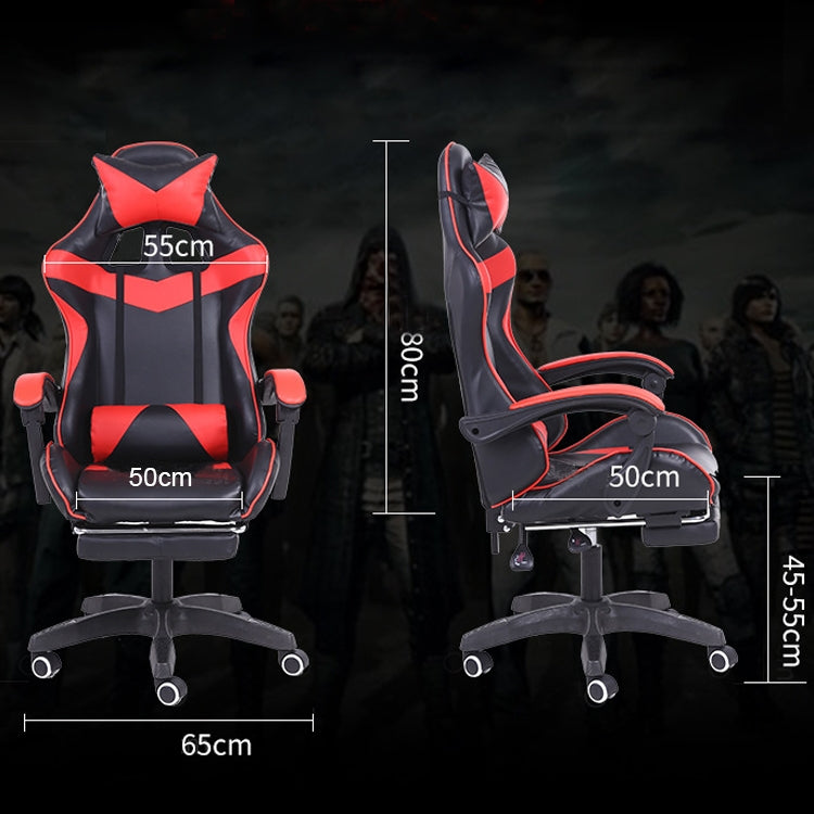 Computer Office Chair Home Gaming Chair Lifted Rotating Lounge Chair with Nylon Feet, With Nylon Feet (Red), With Nylon Feet (Black), With Nylon Feet (Green), With Nylon Feet (Gold), With Nylon Feet (Blue)