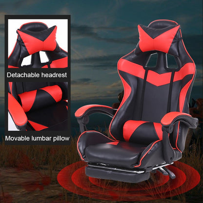 Computer Office Chair Home Gaming Chair Lifted Rotating Lounge Chair with Nylon Feet, With Nylon Feet (Red), With Nylon Feet (Black), With Nylon Feet (Green), With Nylon Feet (Gold), With Nylon Feet (Blue)
