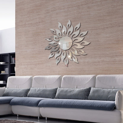 Sunflower Mirror Wall Sticker Bedroom Living Room Decoration Wall Stickers, Sunflower  Silver, Sunflower Black, Sunflower Glod