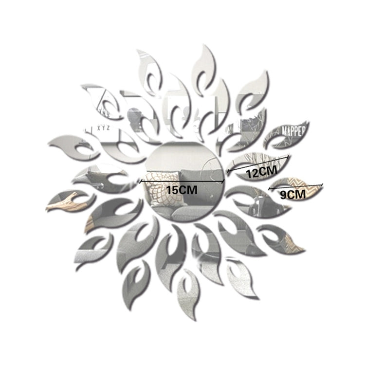 Sunflower Mirror Wall Sticker Bedroom Living Room Decoration Wall Stickers, Sunflower  Silver, Sunflower Black, Sunflower Glod