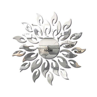 Sunflower Mirror Wall Sticker Bedroom Living Room Decoration Wall Stickers, Sunflower  Silver, Sunflower Black, Sunflower Glod