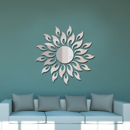 Sunflower Mirror Wall Sticker Bedroom Living Room Decoration Wall Stickers, Sunflower Black, Sunflower Glod, Sunflower  Silver