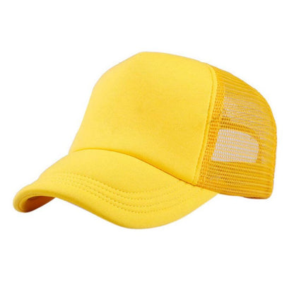 Adjustable Baseball Hat Solid Casual Patchwork Hats Classic Trucker  Mesh Hat-Shalav5