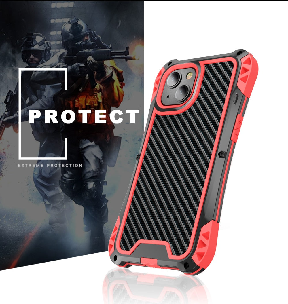 IPhone 13 Pro Max Case - IPhone 13 Pro Max Case, Aluminum Heavy Duty Shockproof Metal+Silicone