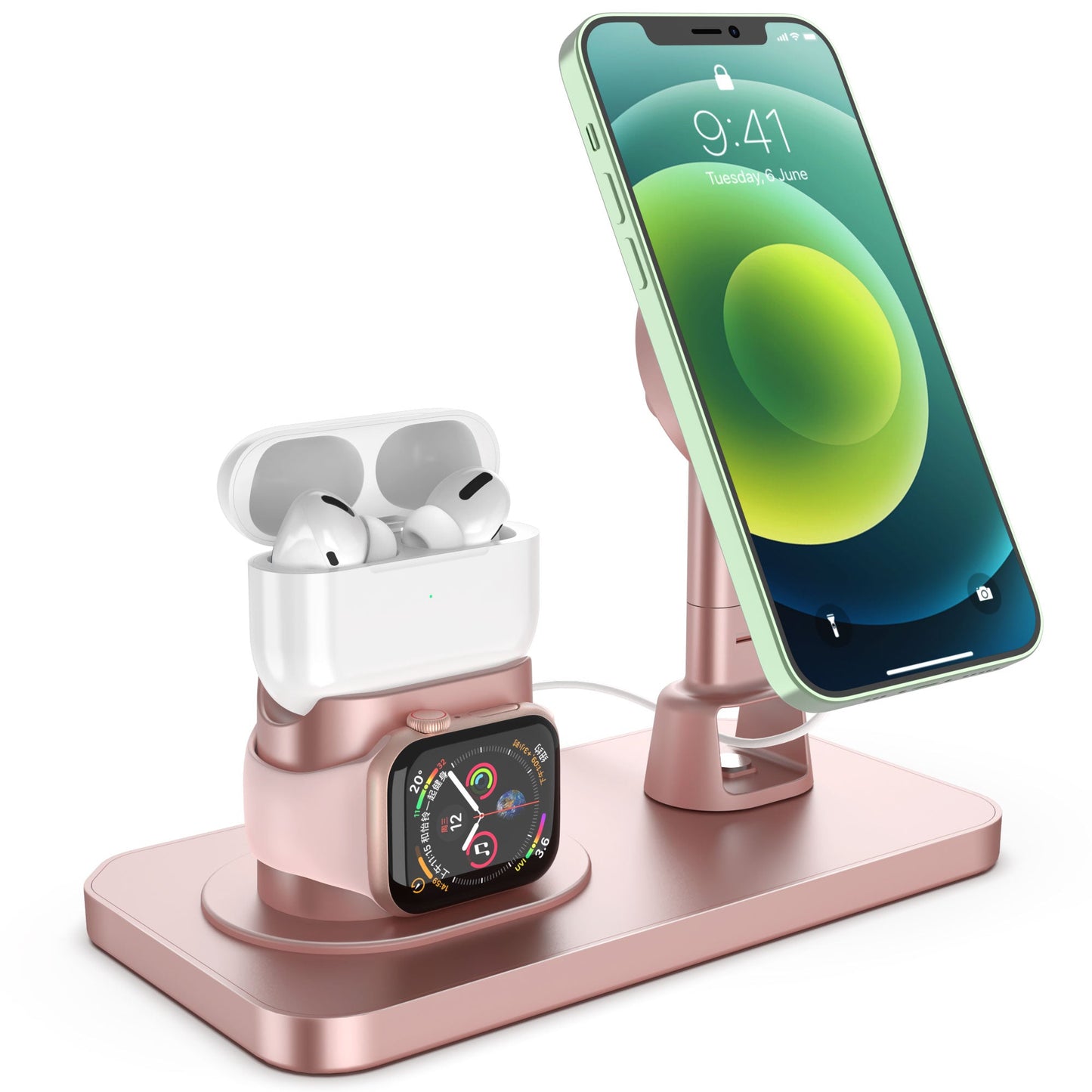 3 in 1 Magnetic Wireless Charger For Fast Charging Station iPhone 12 Mini Pro Max Watch Airpods Chargers Stand Dock-Shalav5