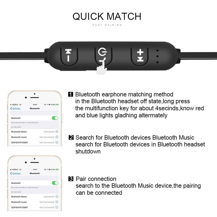 XT11 Magnetic In-Ear Wireless Bluetooth V4.2 Earphones, XT11 (Blue), XT11 (Tarnish), XT11 (Silver), XT11 (Gold)