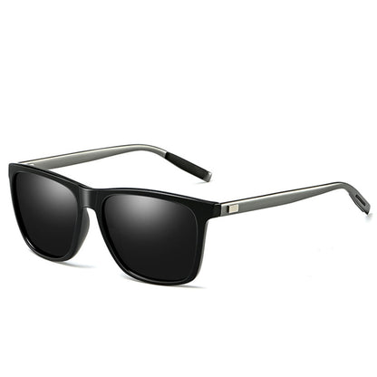 Men Retro Fashion Aluminum Magnesium Frame UV400 Polarized Sunglasses