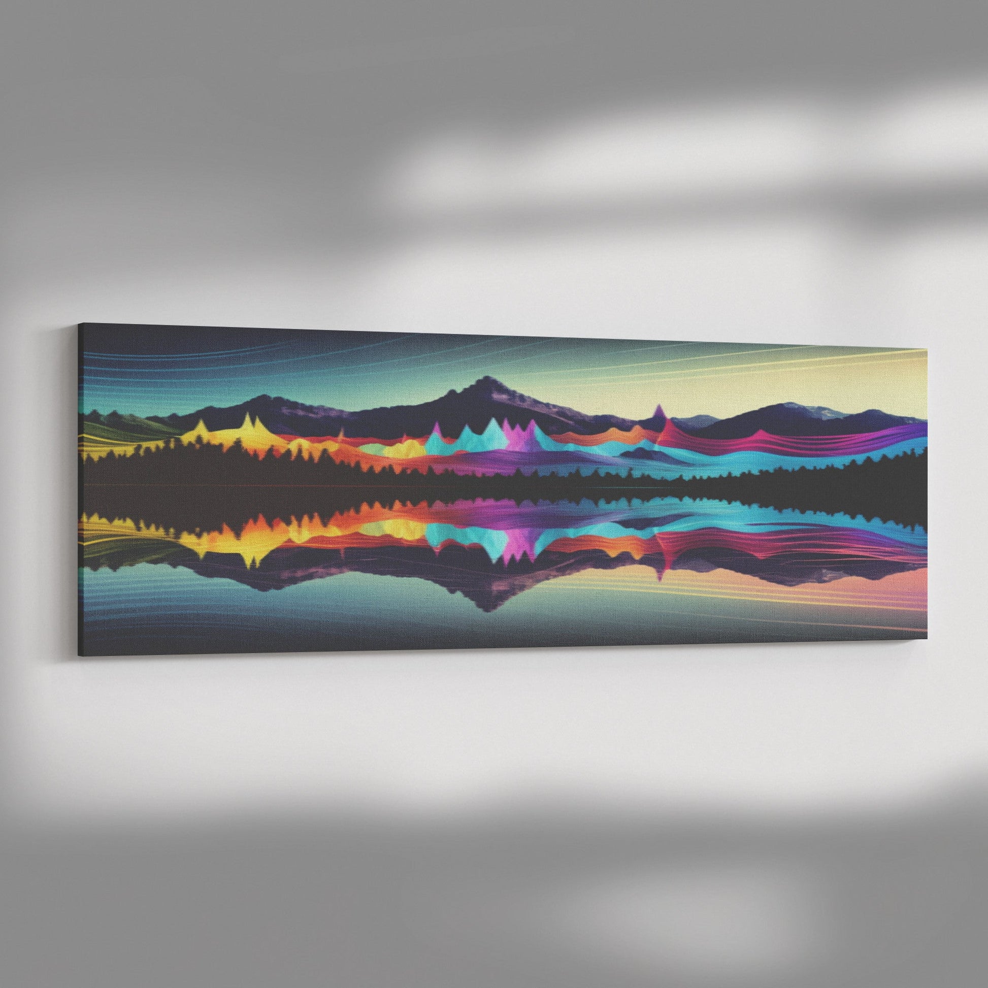 Psychedelic Soundwaves Wall Art Gallery quality canvas print-Shalav5