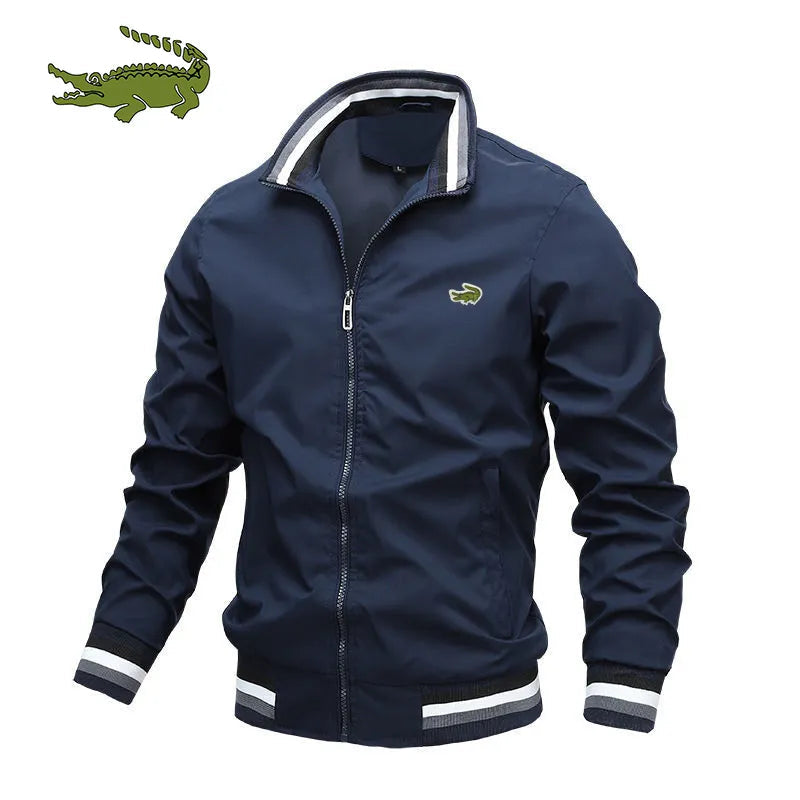 Winter Coat - Men's Business Fashion Jacket Stand Collar Casual Zipper Jacket Outdoor Sports Coat Windbreaker
