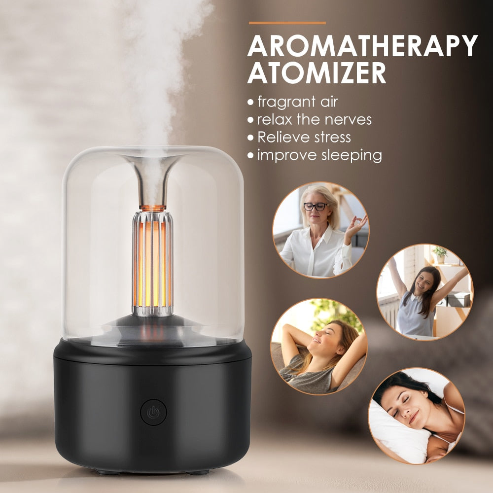 Candle Light Aroma therapy Diffuser USB Lamp Night Light-Shalav5