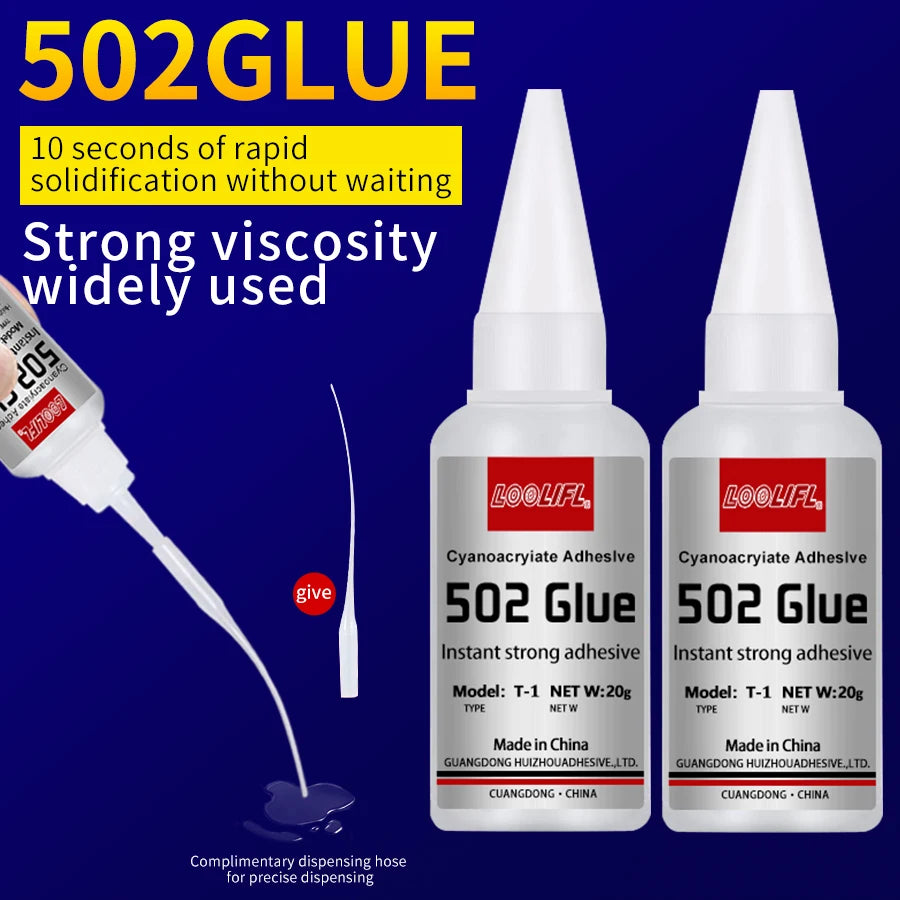 High Quality 502 Super Glue Bond Fast Universal Glue For Toys Crafts Shoes Paper Wood Plastic Fast Repairing factory direct sale