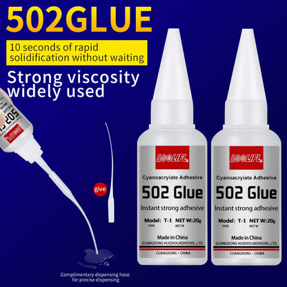High Quality 502 Super Glue Bond Fast Universal Glue For Toys Crafts Shoes Paper Wood Plastic Fast Repairing factory direct sale