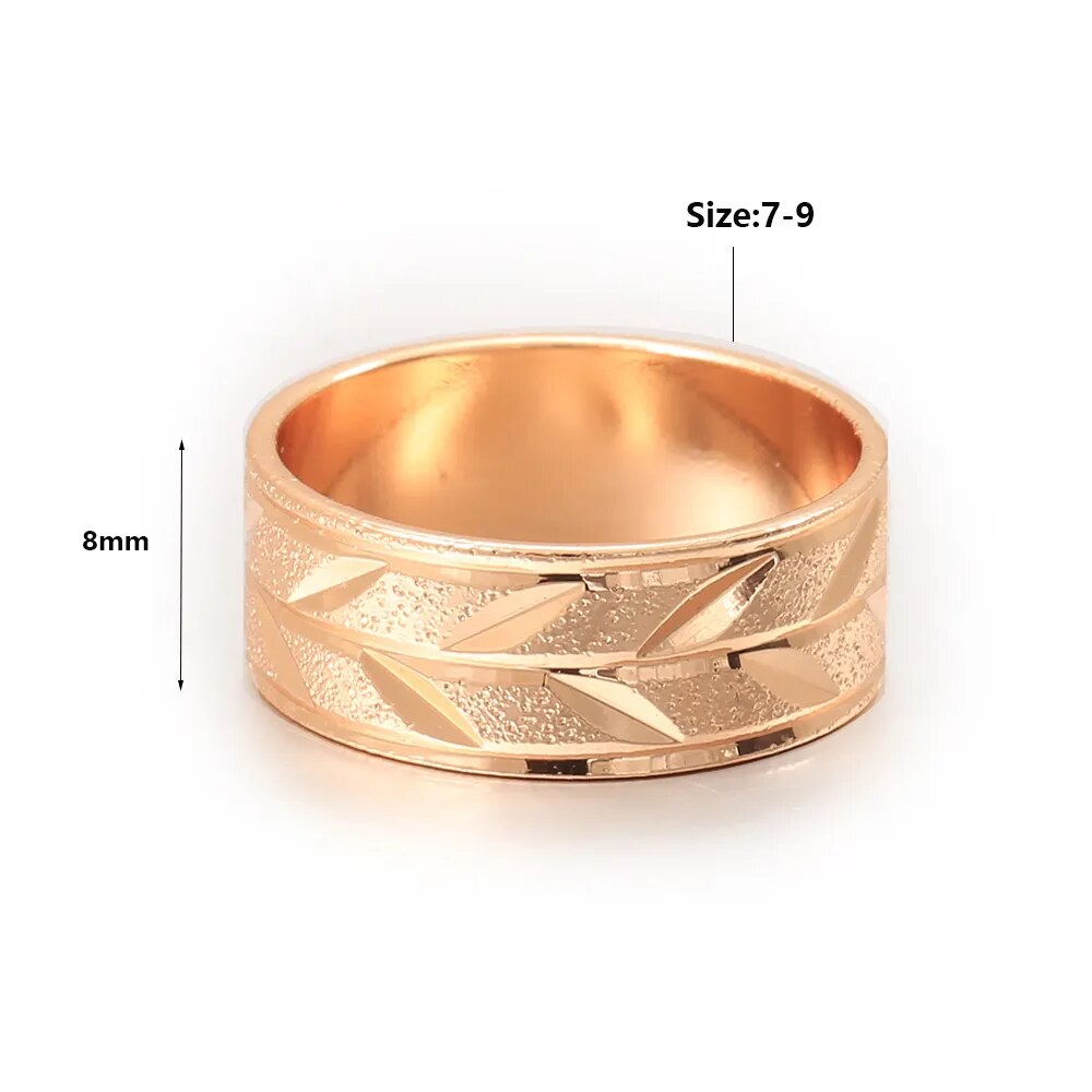 Ring - Rotatable Matte Engagement Anxiety Rings  Spinner Rings 585 Rose Gold Color