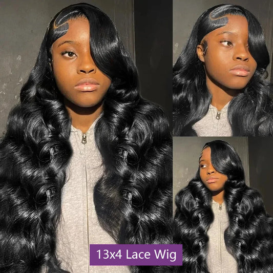 Water Wave Lace Front Wig Brazilian Body Wave Transparent Human Hair Wigs For Women