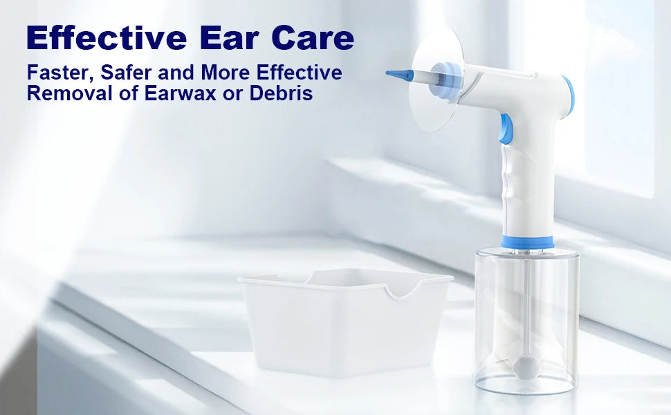 Ear Wax Removal Electric Ear Cleaning Kit with Light Ear Irrigation Kit with 4 Pressure Modes Safe and Effective Ear Flush Kit
