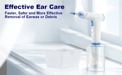 Ear Wax Removal Electric Ear Cleaning Kit with Light Ear Irrigation Kit with 4 Pressure Modes Safe and Effective Ear Flush Kit