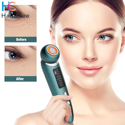 Facial Skin Rejuvenation Devices Microcurrent Hot Compress Facial Massager-Shalav5