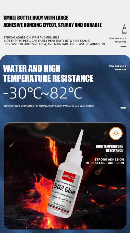 High Quality 502 Super Glue Bond Fast Universal Glue For Toys Crafts Shoes Paper Wood Plastic Fast Repairing factory direct sale