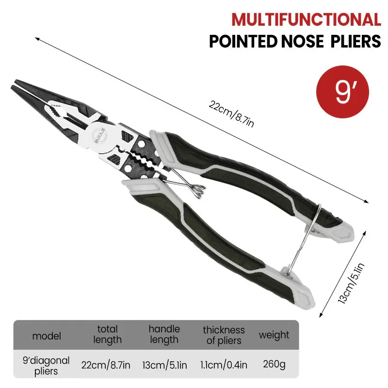 Multifunctional Universal Diagonal Pliers Hardware Wire Cutters Professional Electrician Anti Slip Durable Repair Tools