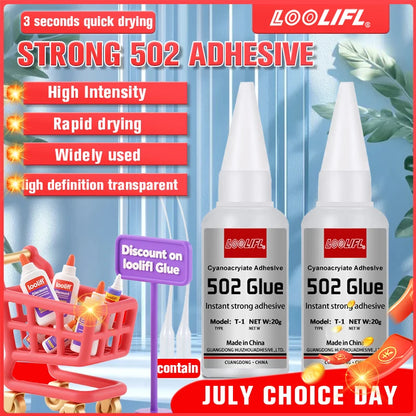 High Quality 502 Super Glue Bond Fast Universal Glue For Toys Crafts Shoes Paper Wood Plastic Fast Repairing factory direct sale