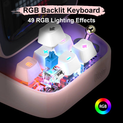 Retro Pixel Art Bluetooth Portable Speaker Alarm Clock DIY LED Display Board, Cute Gift