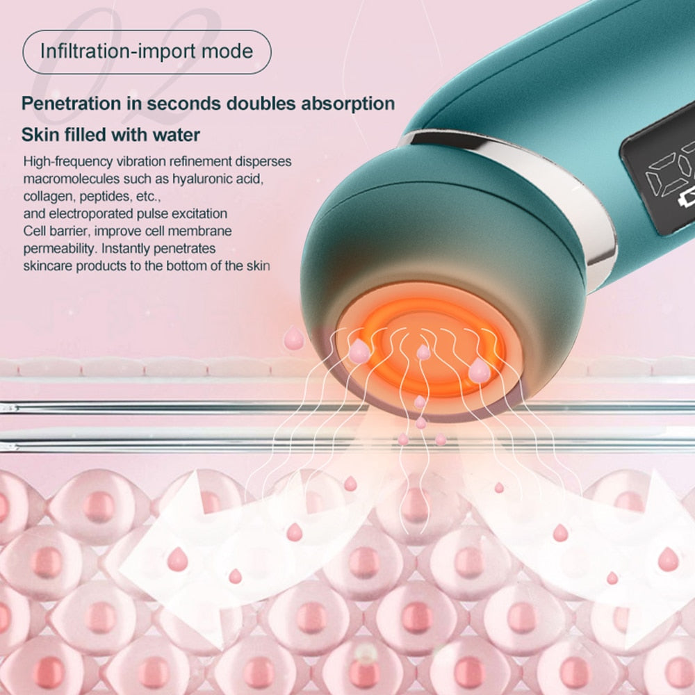 EMS Facial Skin Rejuvenation Devices Microcurrent Hot Compress Facial Massager Light Photon Anti-Aging Wrinke Face Lift Devices-Shalav5
