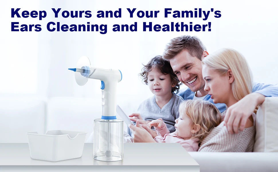 Ear Wax Removal Electric Ear Cleaning Kit with Light Ear Irrigation Kit with 4 Pressure Modes Safe and Effective Ear Flush Kit