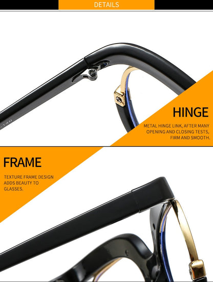 Rainbow Frame Eyeglasses Spectacle Frame Round Optical Glasses Unisex Oversized-Shalav5