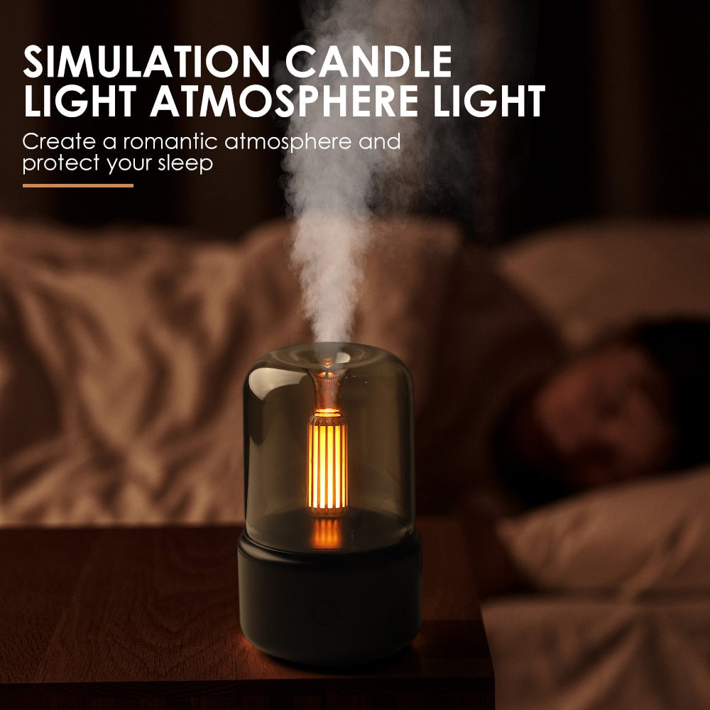 Candle Light Aroma therapy Diffuser USB Lamp Night Light-Shalav5