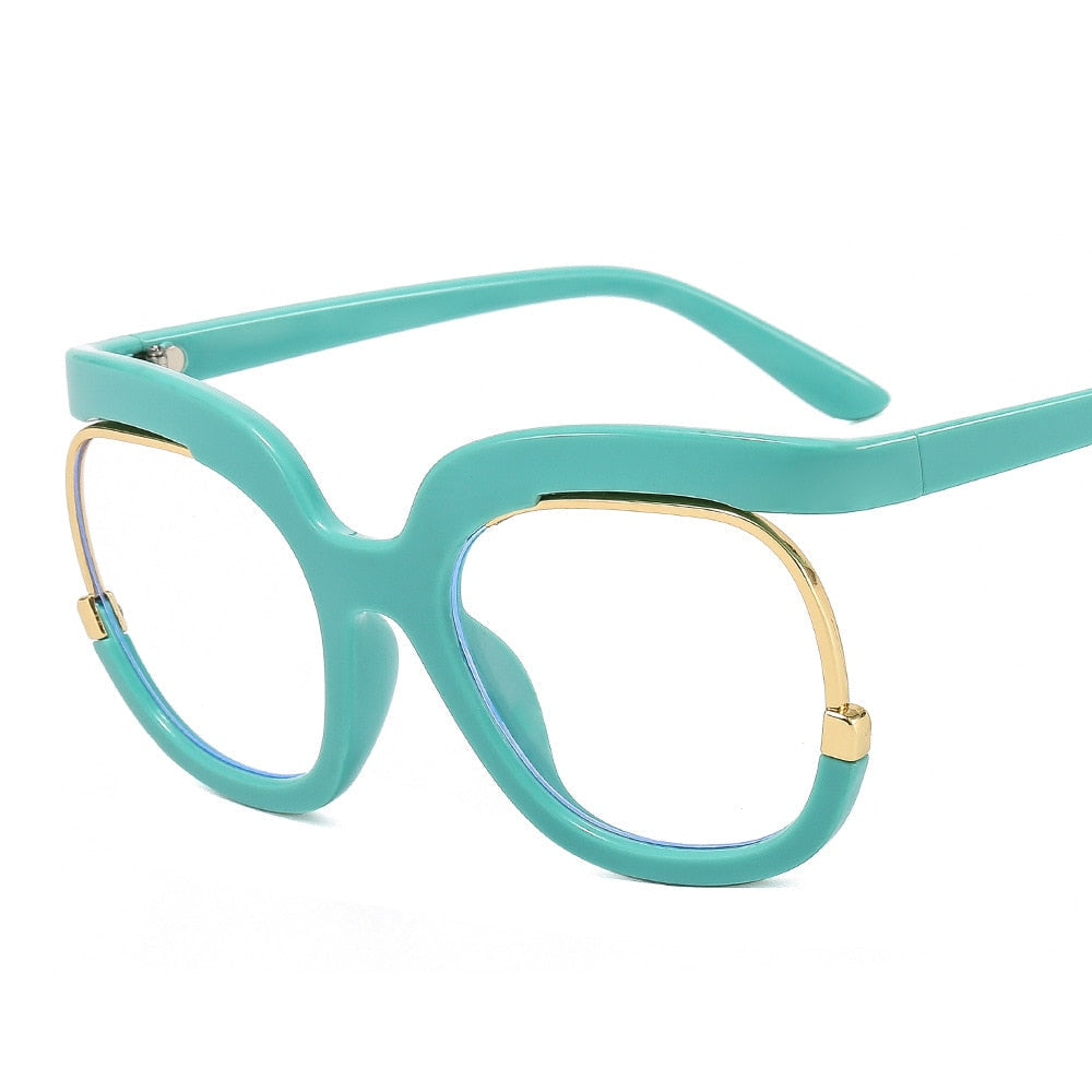 Sunglasses - Rainbow Frame Eyeglasses Spectacle Frame Round Optical Glasses Unisex Oversized