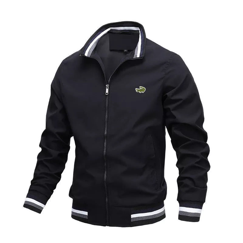 Winter Coat - Men's Business Fashion Jacket Stand Collar Casual Zipper Jacket Outdoor Sports Coat Windbreaker