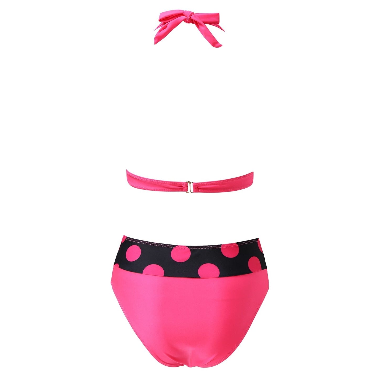 Plus Size Polka Dot Print High-waisted Bikini Sets Swimsuit Women Sexy Bow-knot-Shalav5