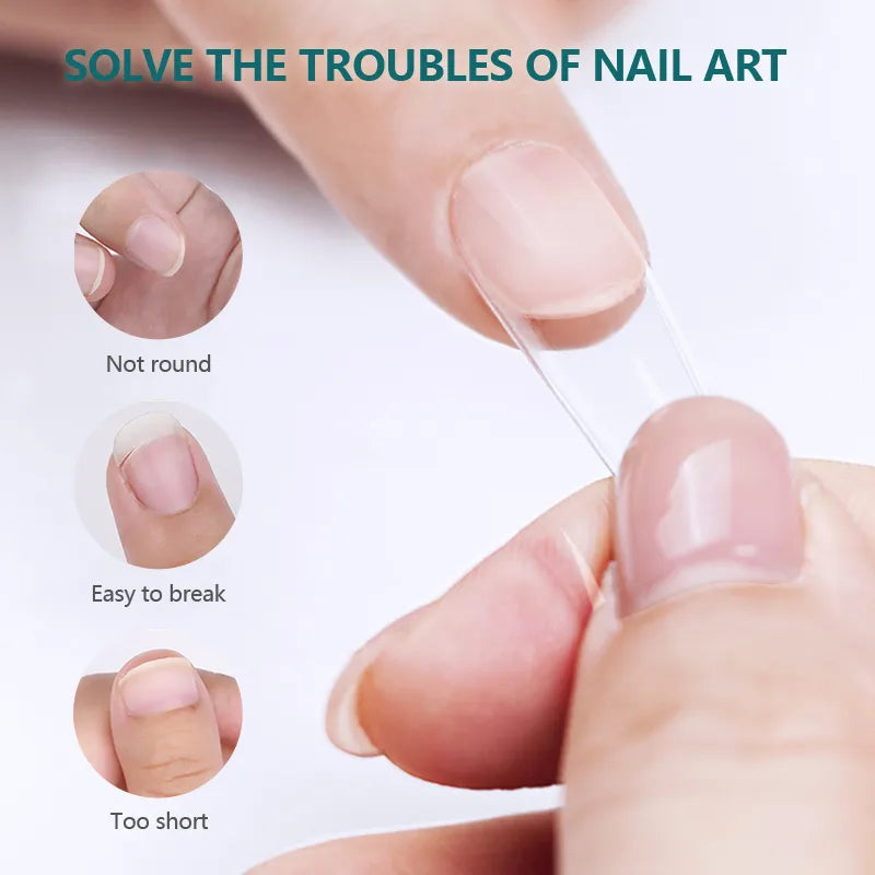 Nailpop 600pcs PRO Fake Nails Semi-Matte Almond Coffin Full/Half Acrylic Square False Nail Tips For Extension Tip Manicure Tool