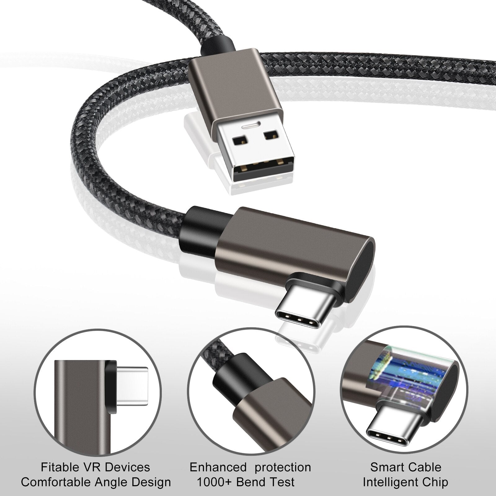 Oculus Quest 2 Link Cable 16FT, VR Headset Cable for Quest 1, USB 3.0 Type C to C High Speed Data Transfer Charging Cord-Shalav5
