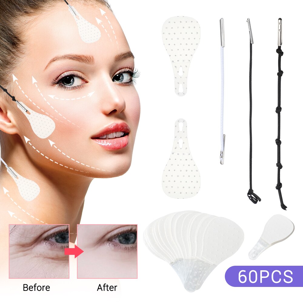 60pcs/Pack V-Shaped Face Lifting Sticker Facial Lifting Patch Firming Skin Thin Chin Muscle Sculpting Patch Beauty Health-Shalav5
