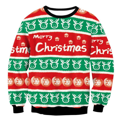 Fashion Christmas Sweater for Men Women Loose Long Sleeved-Shalav5