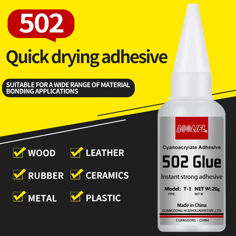 High Quality 502 Super Glue Bond Fast Universal Glue For Toys Crafts Shoes Paper Wood Plastic Fast Repairing factory direct sale