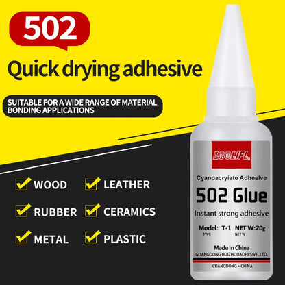 High Quality 502 Super Glue Bond Fast Universal Glue For Toys Crafts Shoes Paper Wood Plastic Fast Repairing factory direct sale