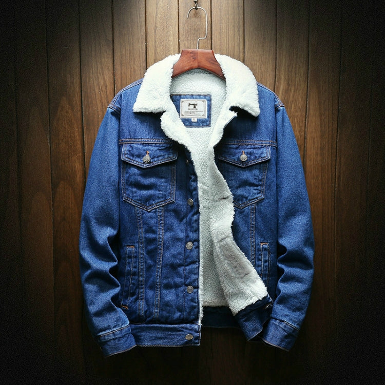 Men Winter Wool Liner Jean Jackets Outerwear Warm Denim Coats