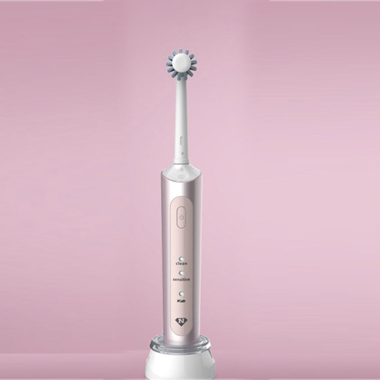 Wireless Rechargeable Waterproof Electric Toothbrush Rotary Brush Head