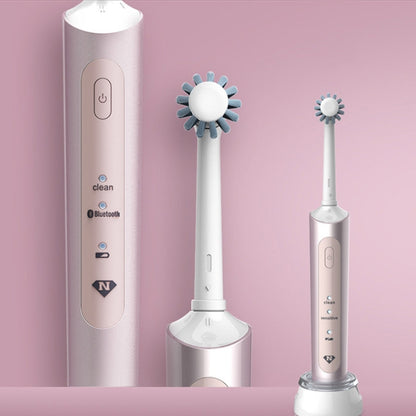 Wireless Rechargeable Waterproof Electric Toothbrush Rotary Brush Head