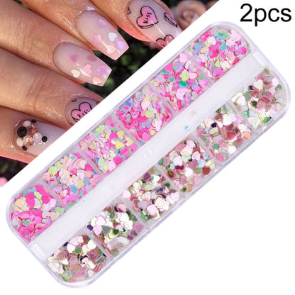 2 PCS Nail Art Butterfly Laser Symphony Sequins