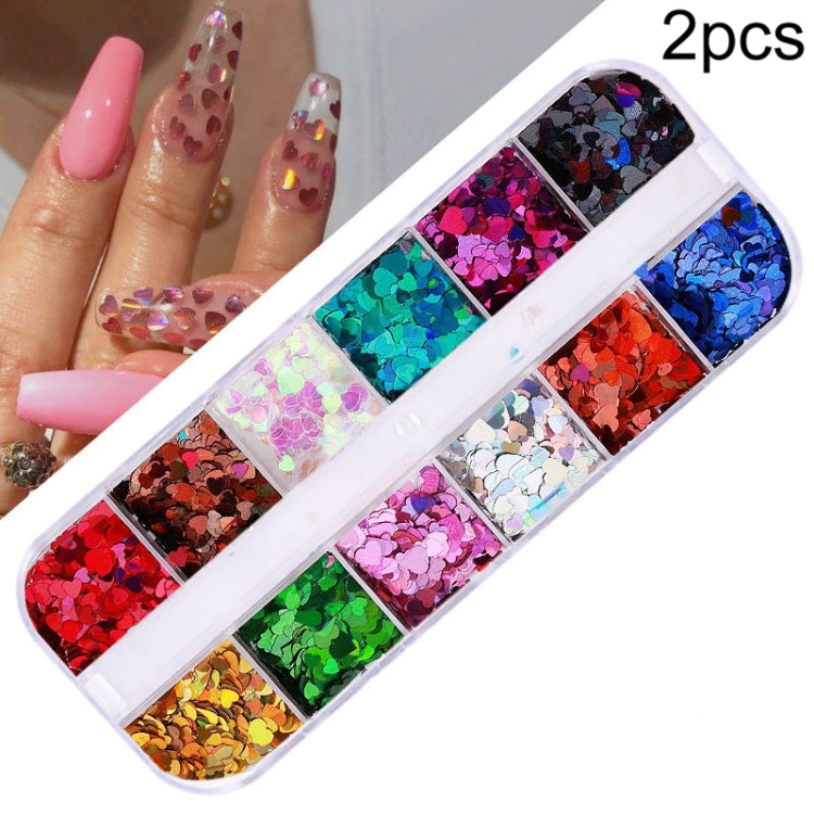 2 PCS Nail Art Butterfly Laser Symphony Sequins