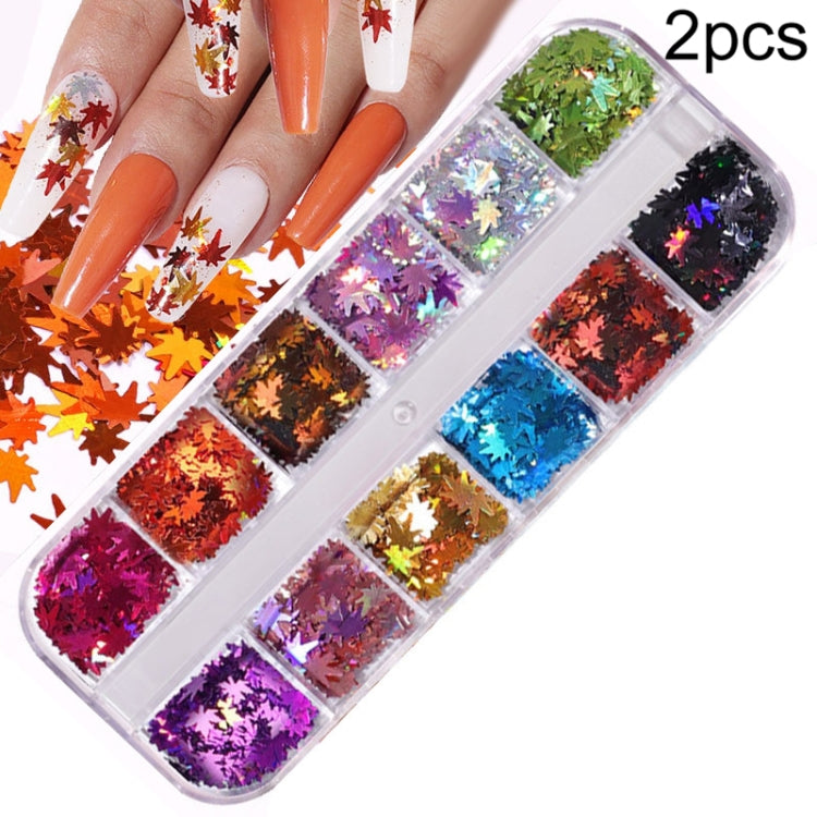 2 PCS Nail Art Butterfly Laser Symphony Sequins