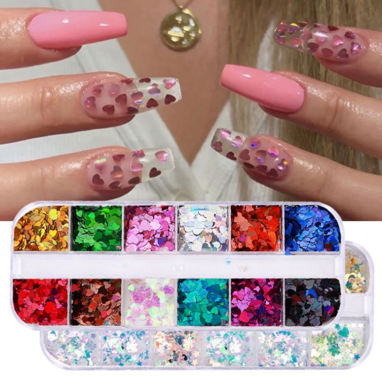 2 PCS Nail Art Butterfly Laser Symphony Sequins