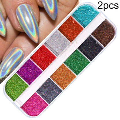 2 PCS Nail Art Butterfly Laser Symphony Sequins