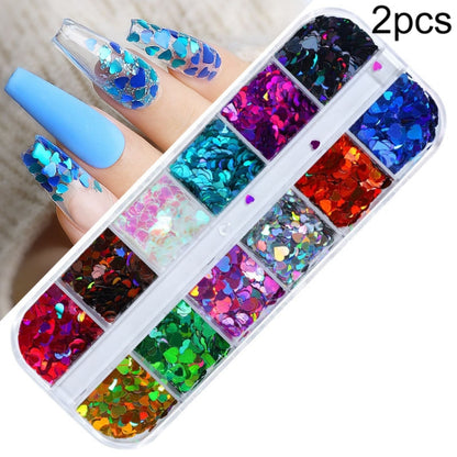 2 PCS Nail Art Butterfly Laser Symphony Sequins