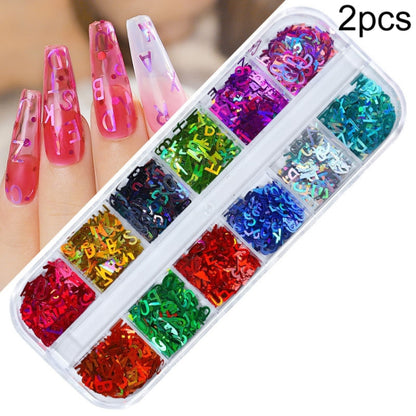 2 PCS Nail Art Butterfly Laser Symphony Sequins