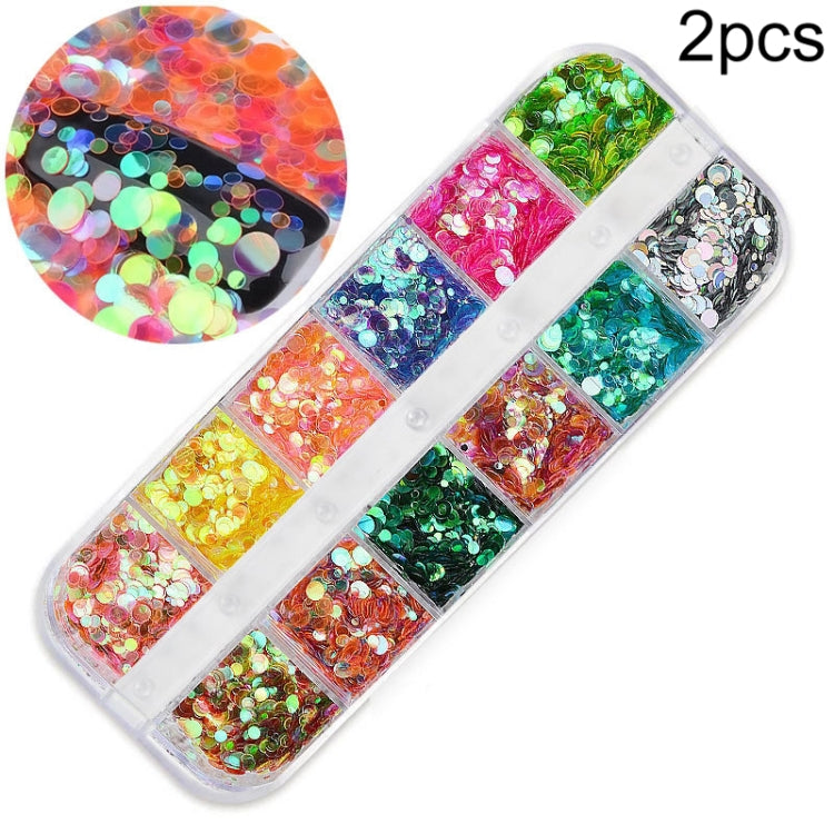 2 PCS Nail Art Butterfly Laser Symphony Sequins