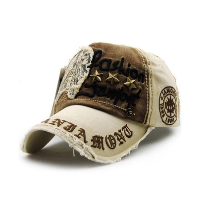 Sun Hat Star Shape Rivet Casual Letters Baseball Cap Outdoor Peaked Cap